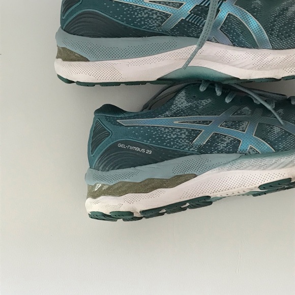Asics Teal Blue Athletic Shoes with Cushioned Sole - Picture 3 of 6